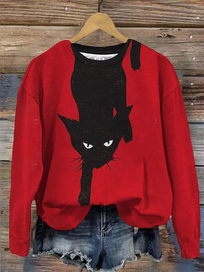 Halloween - Sweatshirt med rund halsringning för kvinnor