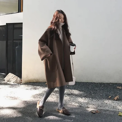 Jennifer - Elegant överdimensionerad trenchcoat i ull