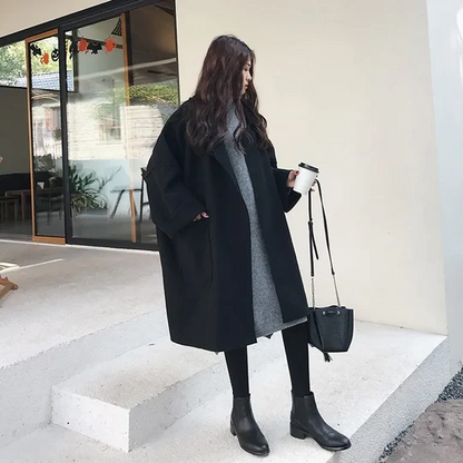 Jennifer - Elegant överdimensionerad trenchcoat i ull